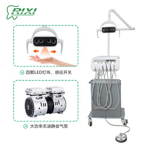 Carrito Dental Móvil XTC-3 con Compresor de Aire Incorporado, Banco de Trabajo Portátil para Equipos de Terapia Oral - Product Image 2