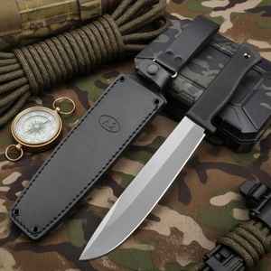 FN A2 Outdoor Tactical Survival Knife DIY Stainless Steel 5.6mm Thickness <b>Rubber</b> Handle Drop Point Straight <b>Edge</b> OEM/ODM - Product Image 2