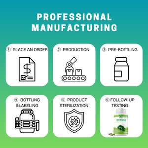 FM OEM/ODM Moringa Folha Pó Cápsulas 92 + Nutrientes e 46 Tipos de Antioxidantes Suporta Adulto Controle de Peso - Product Image 3