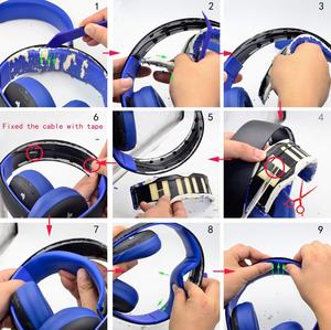 Mise à niveau des coussinets bandeau de remplacement pour Sony <span class=keywords><strong>Gold</strong></span> Wireless Headset PS3 <span class=keywords><strong>PS4</strong></span> 7.1 Virtual Surround Sound CECHYA-0083 Headphone - Product Image 5