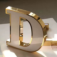 Letras 3D Personalizadas de Acrílico con Iluminación LED Frontal, Letrero con Logotipo de Empresa, Control Remoto, IP54 Impermeable, Luces Multicolor para Edificios/Tiendas
