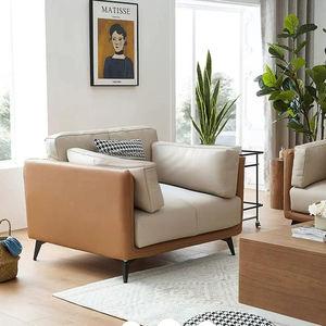 लक्जरी आधुनिक चेस्टरफील्ड सेशनल सोफे लिविंग रूम या होटल फर्नीचर के लिए परिवर्तनीय सुविधा के साथ वास्तविक चमड़े के सोफे - Product Image 2