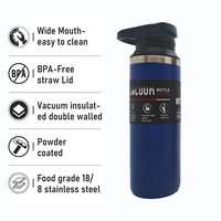 Botella Personalizada de 510 ml con Doble Pared para Beber, Termo de Acero Inoxidable 18/8, Vasos de Viaje con Aislamiento al Vacío para Café
