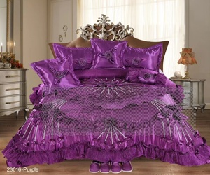 Giá Rẻ Ấm Duvet Vua Kích Thước Sang Trọng Comforter Bộ Cho Đám Cưới 6Pcs Mùa Đông Comforter Bông Ren Công Chúa Chăn - Product Image 5