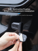 YS SL-0520 Penutup Engsel Pintu Mobil ABS Hitam dengan Pemasangan Tipe Perekat Multifungsi untuk Suzuki Jimny