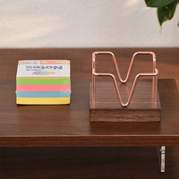 Support en fil métallique couleur noyer noir pour rangement de notes autocollantes, support de quincaillerie personnalisable, fabriqué au Fujian, Chine