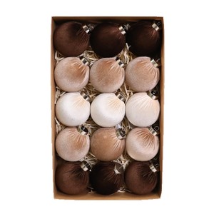 15pcs/<b>box</b> Velvet <b>Christmas</b> Balls Bulk Flocked <b>Christmas</b> Tree Ball Ornaments Plastic Xmas Decorative Hanging Ornaments - Product Image 5