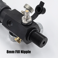 Valve de remplissage PCP Acecare 4500Psi 300Bar pour réservoir HPA, filetage M18*1.5, avec deux manomètres et trois types de filetage
