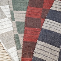 Nouveauté, tissu en lin vintage à carreaux, poids 248 g/m², coloré, 100 % lin, chemise en lin pour homme