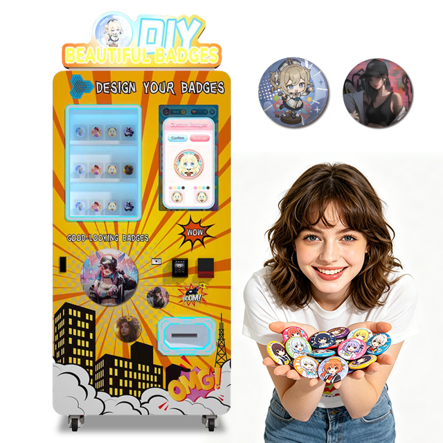 Customizable Badge Dispenser for Mall Touch Screen Smart Vending Machine Badge Vending Machine