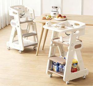 Silla de Comer y Estudiar Portátil de Plástico Multiusos Feelbaby con Almacenamiento y Ajustes para Mayores de 6 <span class=keywords><strong>Meses</strong></span> - Product Image 2