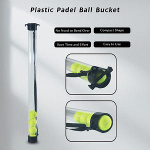 <span class=keywords><strong>Seau</strong></span> <span class=keywords><strong>de</strong></span> ramassage <span class=keywords><strong>de</strong></span> balles <span class=keywords><strong>de</strong></span> padel et <span class=keywords><strong>de</strong></span> <span class=keywords><strong>tennis</strong></span> facile à transporter Bande intégrée en plastique pour 15 balles pour l'entraînement des enfants - Product Image 2