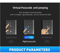 Serrure de porte intelligente Zemismart Tuya WiFi avec reconnaissance faciale 3D, 6 modes de déverrouillage, caméra HD, appel vidéo en direct, empreinte digitale, mot de passe