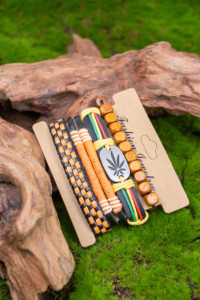 Juego de 5 Pulseras de Cuero Trenzado Unisex, Clásicas, Vintage, con Dije de Árbol de la Vida y Timón, Cuentas de Madera, Estilo Étnico Tribal - Product Image 5