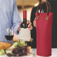 Geïsoleerde draagtas voor één fles champagne, custom 600D polyester waterdichte wijnkoeler