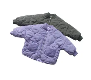 Children's winter cotton coat Korean boys and girls board fashion windbreaker cotton jacket Lingge windbreaker thin cotton coat