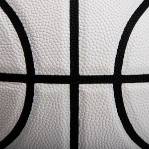 <span class=keywords><strong>Basket</strong></span>-ball en cuir <span class=keywords><strong>blanc</strong></span> personnalisé avec logo en canal noir Utilisation pratique pour prix extérieur - Product Image 5