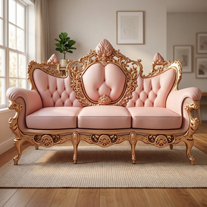 โซฟาปรับนอนได้ 3 ที่นั่ง ทำจากไม้สักแท้สุดหรู พร้อมเบาะโฟมแบบ Tufted โครงไม้แกะสลักด้วยมืออย่างประณีต เป็นมิตรต่อสิ่งแวดล้อม เหมาะสำหรับห้องนั่งเล่น - Product Image 5