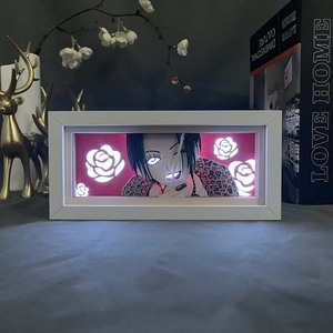 Boîte à lumière Anime Nana Osaki pour la <span class=keywords><strong>d</strong></span>écoration de la <span class=keywords><strong>chambre</strong></span> des enfants, lumière de nuit LED Manga, boîte à lumière 3D en papier <span class=keywords><strong>d</strong></span>écoupé Nana Osaki, lampe de chevet - Product Image 1