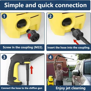 Pieza de limpieza de lavadora de alta presión Car Wash M22 Adaptador de ajuste rápido para <span class=keywords><strong>pistola</strong></span> Karchers y conexión de manguera de lavadora eléctrica - Product Image 6