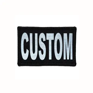 Low MOQ Custom Patches Embroidery Textile Patches Embroidery Woven Tag