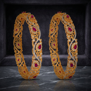 Zinc Alloy Flower Design Women's Wedding Bangle 184926 - Product Image 3