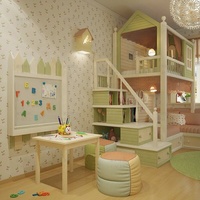 Lit superposé en bois pour enfants design moderne et personnalisé pour salle de bain chambre hôpital hôtel supermarché salon usage extérieur
