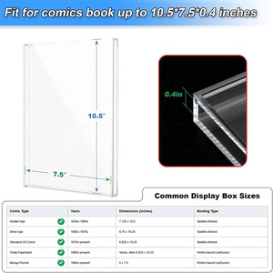 Vitrine Murale en Acrylique Transparente pour Bandes Dessinées - Cadre de Présentation pour Objets de Collection - Vitrine pour Bandes Dessinées de l'Époque Argentée - Product Image 2