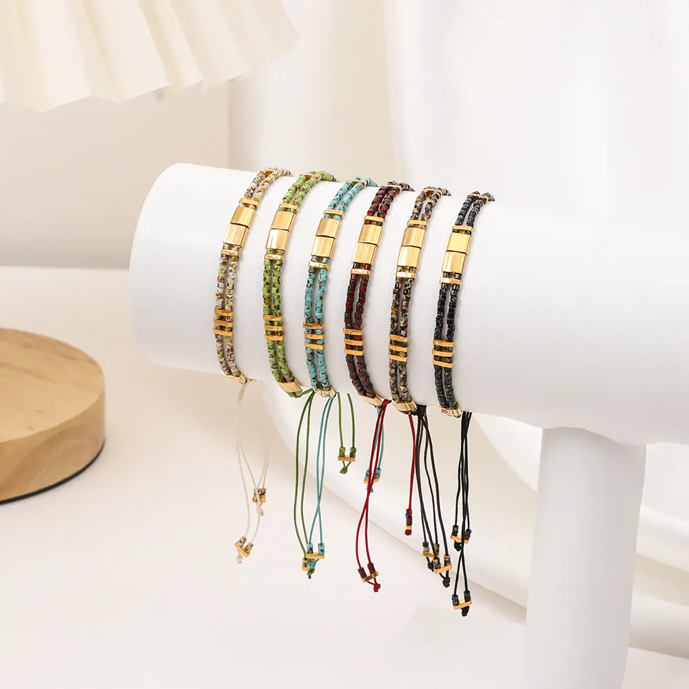 ZMZY Boho Jewelry 2 Layer Tila Beads Bracelet For Women Gift 2024 Fashion Colorful Jewellery Vintage Miyuki Beads Bracelet