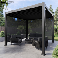 Pergola Aluminium Modern Tahan Cuaca dengan Pelindung Anti-UV, Berdiri Sendiri, Ramah Lingkungan & Tahan Lama