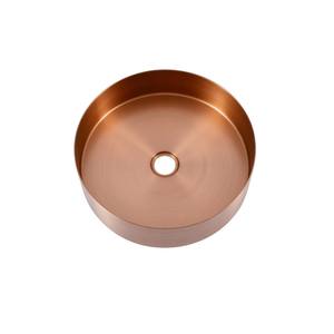 Lavabo dorado hecho a mano | Fregadero de encimera de acero inoxidable para baños y resorts - Product Image 1