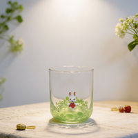 Transparante Kerstboom Sneeuwpop Bril Doorzichtige Kerst Glazen Bekers Cartoon Cadeau Drinkglas Dieren Glazen