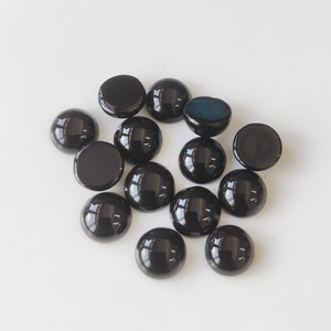 Venta al por mayor de ónix negro natural cabujón redondo 2mm-50mm espalda plana piedras preciosas sueltas para la fabricación de joyas - Product Image 2