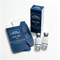 Gerader Faltschachtel-Karton mit individuellem Logodruck für Einzelglasfläschchen, Kosmetik, Hautpflege-Serum, Flüssigkeitsflaschenverpackung