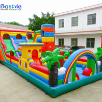 Grand toboggan gonflable en PVC pour l'extérieur, château gonflable pour enfants, aire de jeux gonflable pour la ville amusante