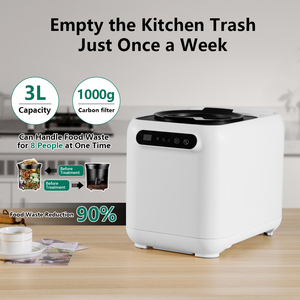 3L điện tự động thực phẩm chất thải tái chế hộ gia đình loại bỏ mùi composter 3 lưỡi máy rửa chén an toàn thép không gỉ dễ dàng làm sạch - Product Image 3