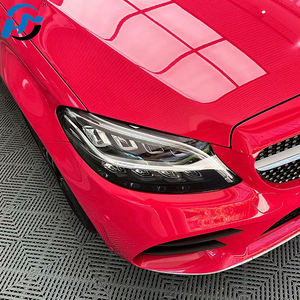 Vente en gros <span class=keywords><strong>de</strong></span> vinyle moulé en PET TPU très brillant cristal fraise rouge enveloppe <span class=keywords><strong>de</strong></span> voiture en vinyle un rouleau complet 1. 52X1.8 M/5X60FT pour voitures - Product Image 4
