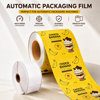 Rouleau de film en aluminium alimentaire imprimé sur mesure pour l'emballage de sachets de café, de noix, de protéines en poudre, et de sachets à bec verseur pour les petites entreprises