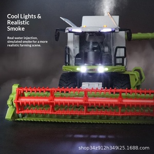 Jouets de tracteur agricole combiné RC <span class=keywords><strong>électrique</strong></span> transfrontalier en plastique, avec fonctions de charge, de récolte simulée et de pulvérisation - Product Image 4