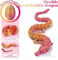 Œuf de dragon chinois en plastique imprimé en 3D - Figurine de créature mythique de collection Jouets Cadeau