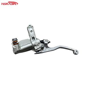 Pièces de motocross KTM, cylindre supérieur de frein avant blanc argenté EF350 avec poignée pliable - Product Image 2