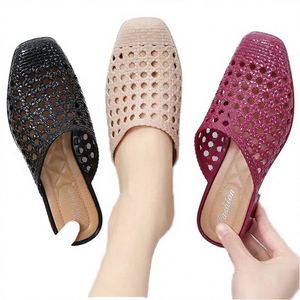 Mules unisexes en cuir de liège marron foncé, légères, jetables, antidérapantes, pour l'été, intérieur-extérieur, avec isolation thermique, pour la plage et l'automne - Product Image 4