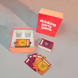 Fabricante de papel personalizado de impresión de naipes para fiestas, juego de cartas para beber para adultos con vidrio - Product Image 1