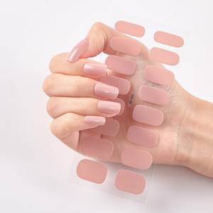 <span class=keywords><strong>Ongles</strong></span> à pression de couleur unie, enveloppes imperméables pour <span class=keywords><strong>ongles</strong></span> avec vernis en gel, embouts auto-adhésifs pré-collés à couverture complète, 22 pièces - Product Image 5