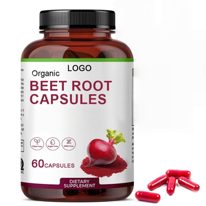 Extracto de alta calidad 50:1, cápsulas de raíz de remolacha de pimienta negra orgánica para adultos, vitaminas antioxidantes de apoyo inmunológico B9 B12 - Product Image 1