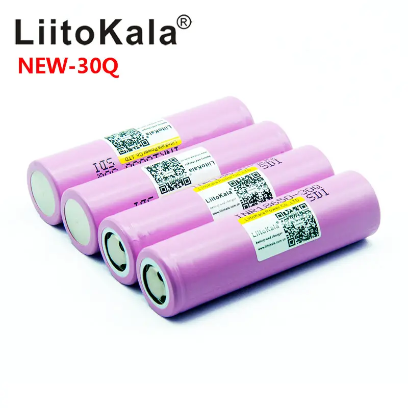 LiitoKala 100% original New for INR 18650 battery 3.7V 3000mAh INR18650 30Q li-ion Rechargeable Batteries