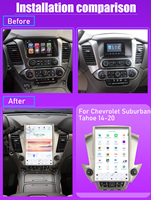 Autoradio 2DIN 14,4 pouces avec Qualcomm DSP, Android Auto intégré, CarPlay sans fil, navigation GPS, lecteur multimédia, 1 an de garantie Chevrolet
