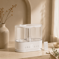 Humidificateur ultrasonique 4L à brume froide avec diffuseur d'arômes, humidificateur silencieux pour chambre et bureau avec lumière LED