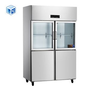 <strong>Commercial</strong> Freezer Direct Cooling Stainless Steel Dual Temperature <strong>Commercial</strong> <strong>Refrigerator</strong> Glass Door <strong>Commercial</strong> Kitchen Freezer - Product Image 2