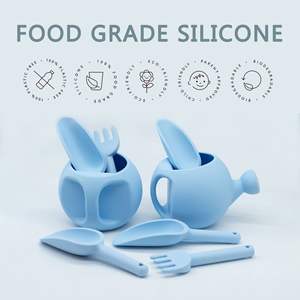 Unisex verano al aire libre BPA-libre silicona juguetes conjunto portátil playa Arena jardín regadera molde con suave cubo pala divertido niños - Product Image 5